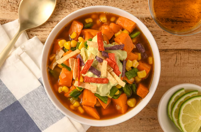 Roasted Sweet Potato Tortilla Soup