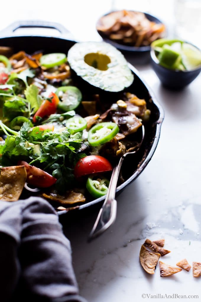 Skillet Black Bean Vegetarian Enchiladas Verde