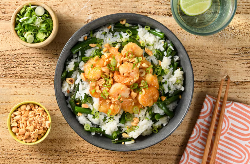 Sweet Chili Shrimp Rice Bowl